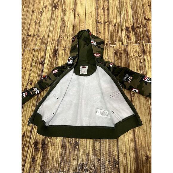 Levi’s Baby Toddler Jacket Hooded Zip Up Camo Camping Hiking Bears Theme 2T - Picture 7 of 7